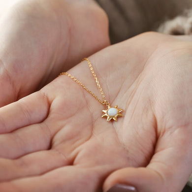 Opal Sun Gold Necklace