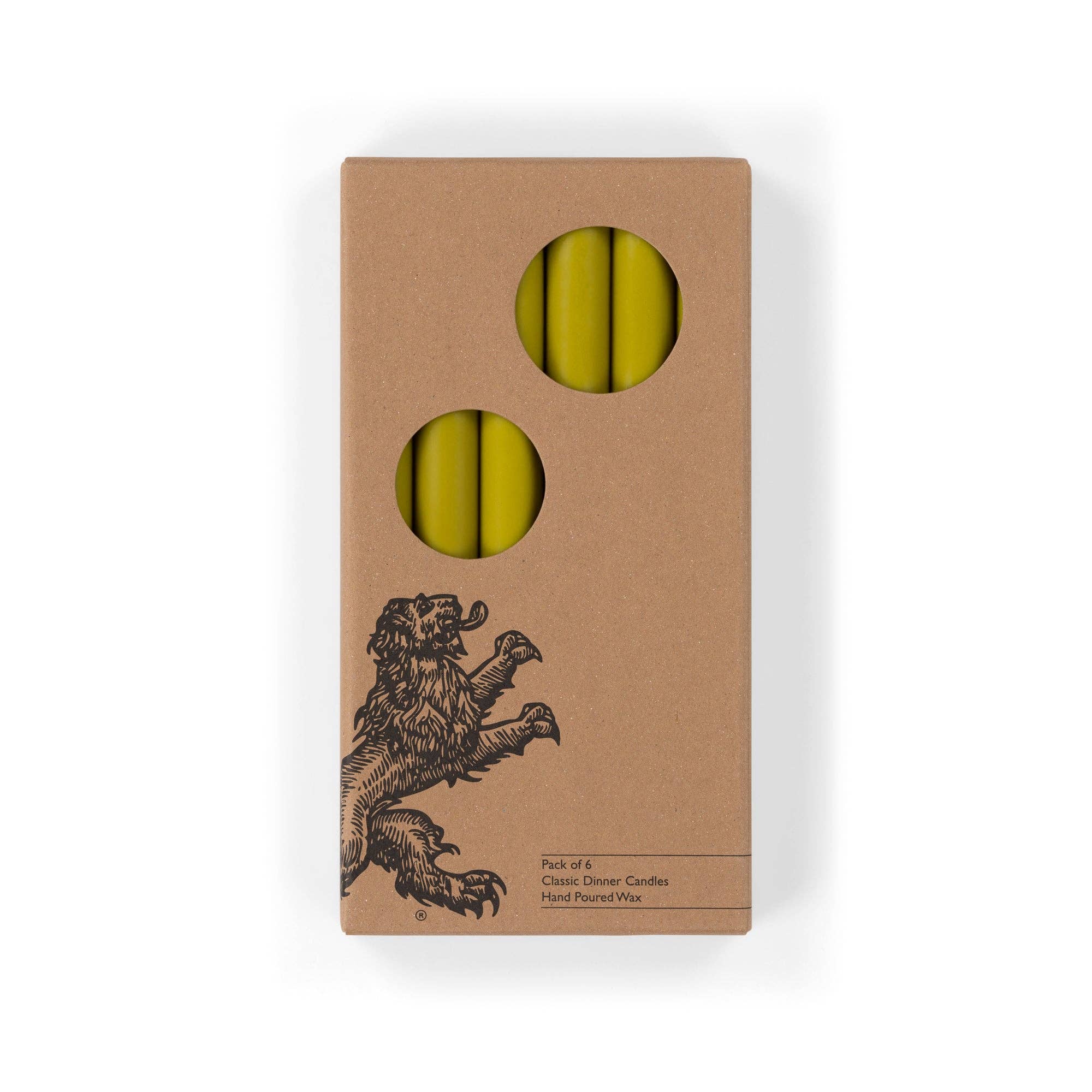 Green Muscat Eco Dinner Candles, 6 per pack