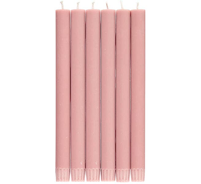Pink Eco Dinner Candles, 6 per pack