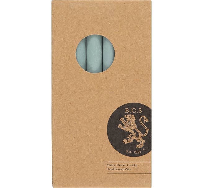 Opaline Green Eco Dinner Candles, 6 per pack