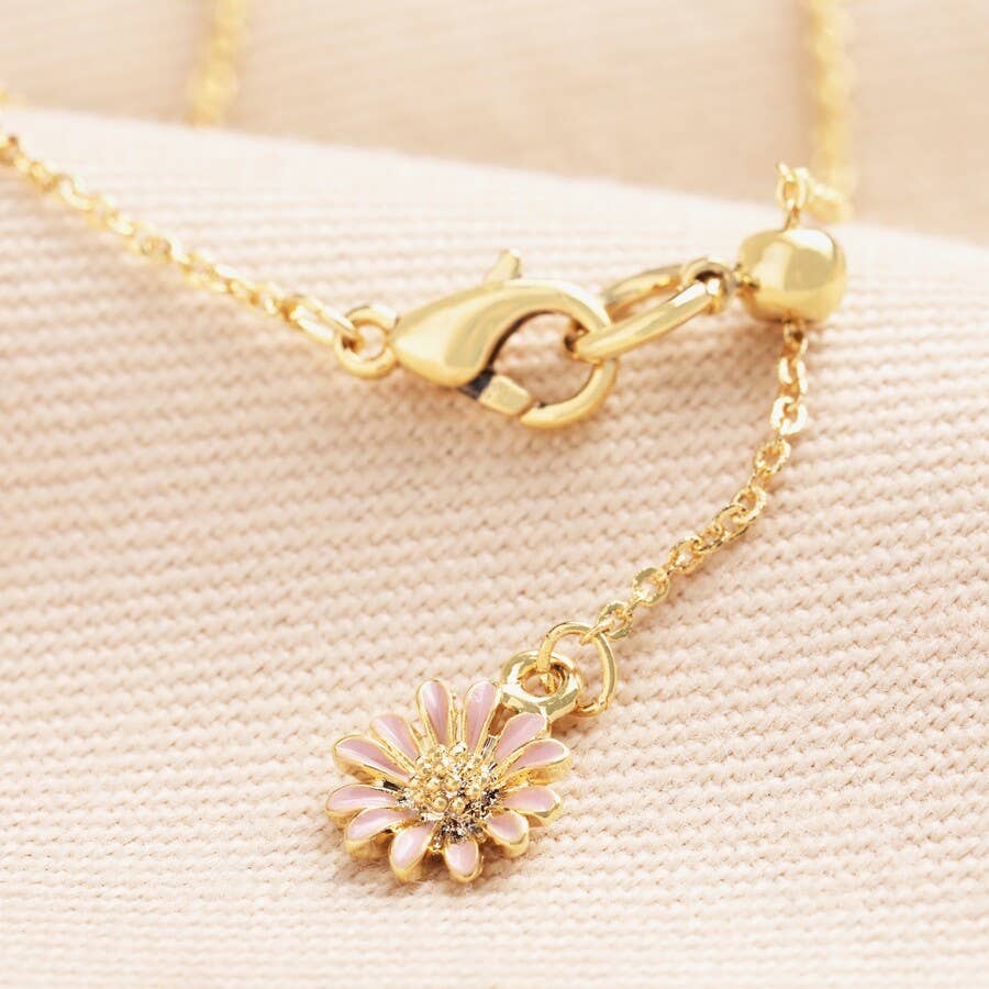 Hummingbird Pendant Necklace in Gold: Blue