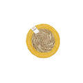 Set of 6 Seagrass & Jute Coasters - Natural/Yellow