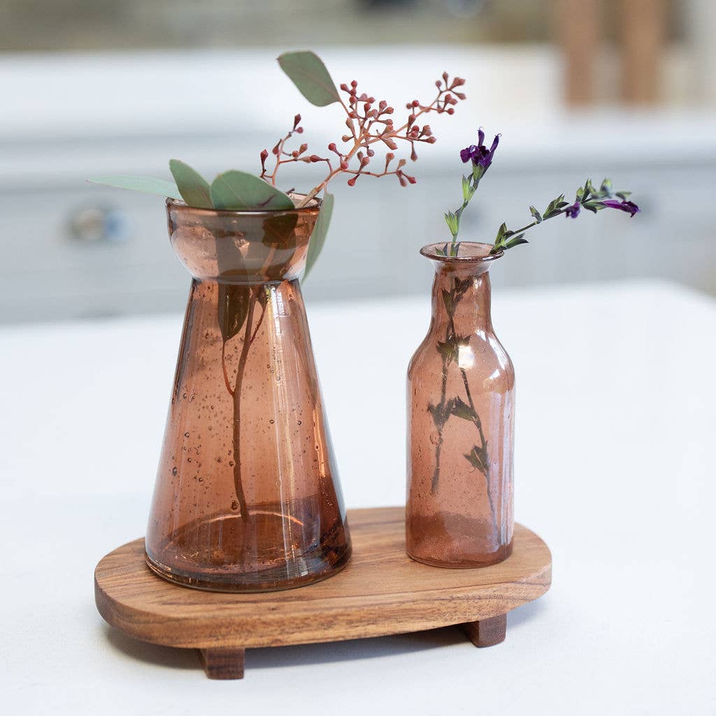 Meril, Glass Vase: Brown