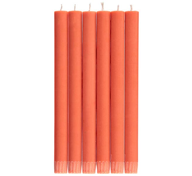 Rust Eco Dinner Candles, 6 per pack