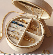 Beige Sun Moon Jewellery Case