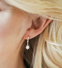 Opal Sun Huggie Hoop Earrings