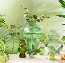 Large Fluted Glass Vase loo
