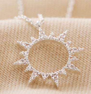 Sunburst Silver Necklace