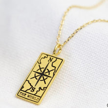 Gold Tarot Card Inspired Necklace