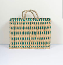 Woven Reed Basket - Green