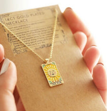 Gold Tarot Card Inspired Necklace