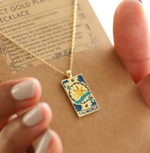 Gold Tarot Card Inspired Necklace